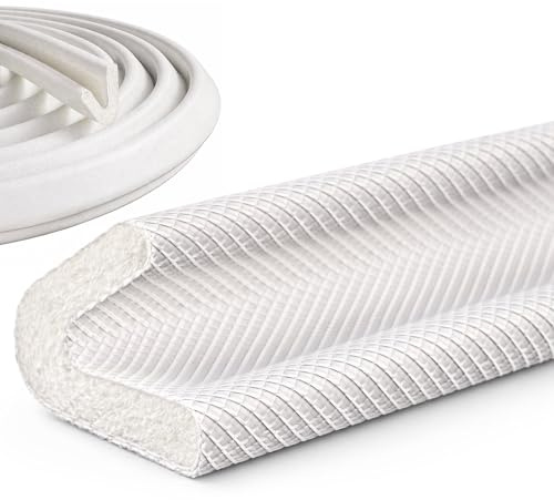 Burlete Ventana Corredera en V 4m Blanco, Burletes para Ventanas y Puertas Correderas, Autoadhesivo, Aislante Térmico Ventanas Frío, Anticondensación, Cortavientos, Insonorización, 2,5-7 mm