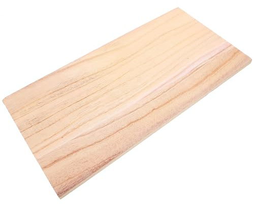 VANZACK Planche de Bois Brut Rectangulaire 40x20cm Bois Massif pour Bricolage Séparateur D’armoire Décoration Intérieure Soi-même