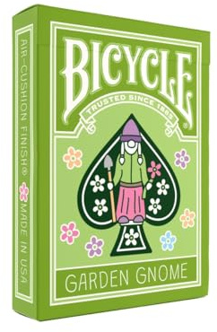 Bicycle Garden Gnome Playing Cards - Cute and Collectible Lawn Gnome Statue Décor Inspired Toys Deck of Card Game for Family Game Night or Easter Basket Stuffers for Spring Gardening Lovers