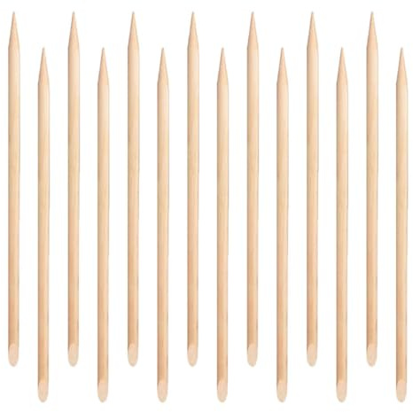 SAFIGLE Bastoncini in Legno per Unghie 100 Pezzi, Spingi Cuticole Doppia Estremità per Rimozione Smalto e Pedicure