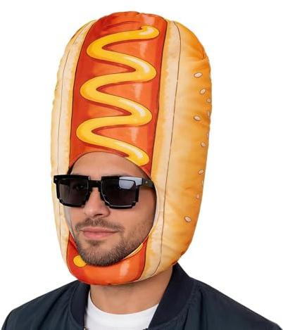 Generico Hut Kostüm Hot Dog Neuheit - Kopfbedeckung für Lebensmittelpartys, für Hot Dog-Kostüme | für Maskenbälle und Festivals und Karneval!