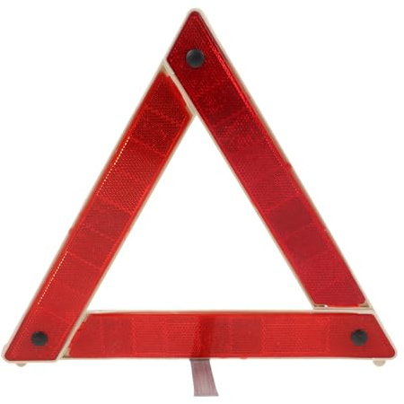 Gadpiparty Triángulo de Advertencia Rojo para Emergencias y Averías Material Plástico y Metal, Fácil de Desmontar para Seguridad Vial y Estacionamiento en Carretera