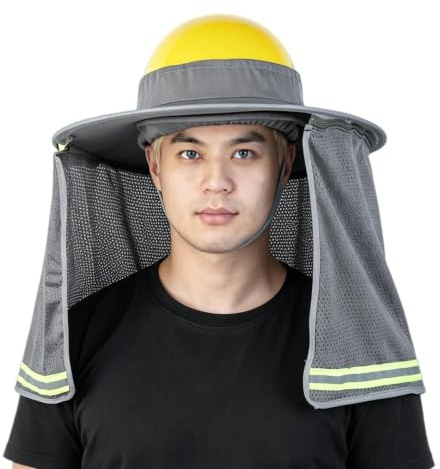 Visera Solar para Casco De Seguridad Tiras Reflectantes Malla Alta
