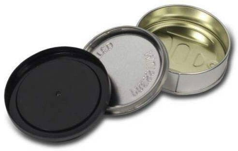 100ml Press It in Tuna Cans - Self Seal Tins with Black Plastic lids (50)