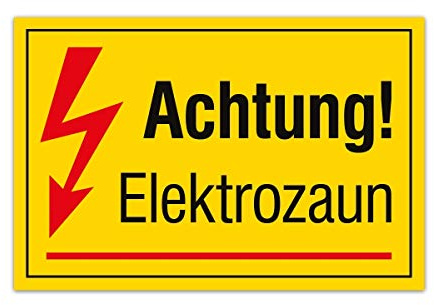 Aluverbund Hinweis Schild 30x20cm Wetterfest Kratzfest Rostfrei UV beständig - Elektrozaun