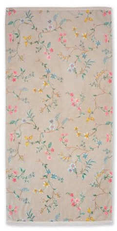 Pip - Telo doccia Les Fleurs, colore cachi, 70 x 140 cm