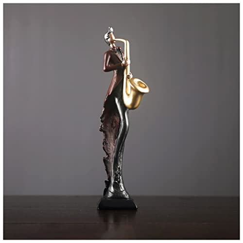 Skulpturen Und Figuren Modern, Statuen Und Skulpturen Wohnkultur, Harz Saxophon Spieler Figuren Dekor Für Wohnzimmer Schlafzimmer Büro TV-Ständer Schrank Eingang, Saxophon Geschenke Für Musiker