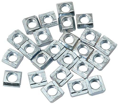 Catelves 30 Stück Nutensteine M6, T Profil Edelstahl, T-Nut Schrauben Aluminiumprofile, T-Nut Kohlenstoffstahl T Nutenstein Set für Aluminiumprofil-Extrusionsschlitz 20-Serie,Europäischer Standard Nut