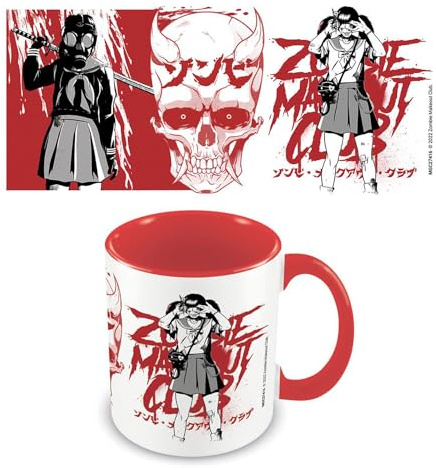 Pyramid International Zombie Makeout Club Mug (Demon Skull Design) 11oz Ceramic White and Red Mug - Official Merchandise