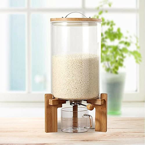 GImLY Conteneurs de Distributeur de Flocons d'avoine de céréales en Verre de 7,5 L, Ensemble de conteneurs de Stockage de céréales, pour Le Stockage de Garde-Manger d'organiza de Nourriture