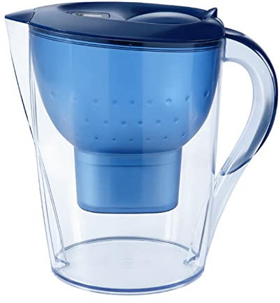 EvAnem Fridge Door Water Filter Jug, 3.5 Litres Water Filter Jug Combo, 60 Days Filter Life, Reduces Fluoride, Chlorine, Lead Chromium, Water Quality Meter Included,A