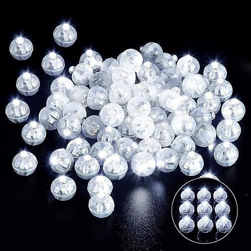 120 Pezzi Mini LED Palloncini Luci,Rotondo Lampada a Palloncino,Mini Led Lanterne di Carta,Lampada a Palloncino Colorate per Matrimonio Compleanno Halloween Festa di Natale Capodanno Decorazione