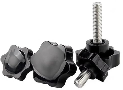 SYDARSYN Flügelschraube Plastik Sechskant Sternkopf Rändelschraube Griffknöpfe Klemmschraube M5x40mm (10 Stück)
