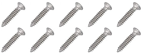QUARKZMAN M1.4 x 8mm Senkkopfschrauben x 100 Stück Flachkopf Kreuzschlitz Selbstschneidende Bolzenbefestigung für Hausbau Maschinenwerkzeug, [Silber]