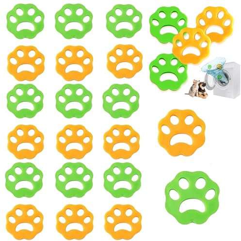 RoadLoo Raccogli Peli Animali, 24 Pezzi Depilatore per Animali Domestici Lavatrice per rimozione peli di Animali Riutilizzabile Cattura peli per Cani Gatti peli di Animali Biancheria da Letto Vestiti