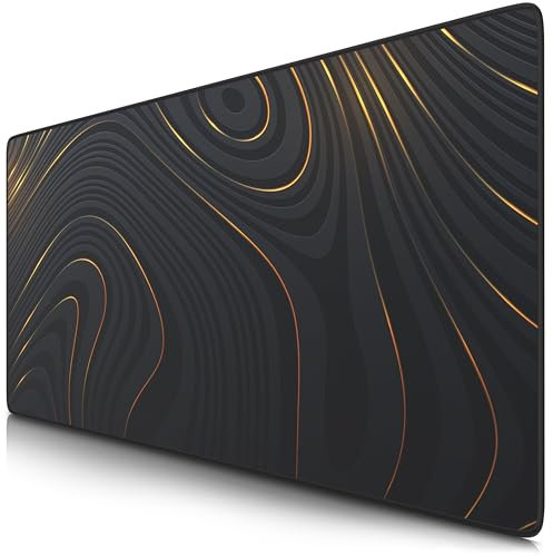 TITANWOLF - Tapis de Souris Gaming XXL 900x400mm, Mouse pad mat, sous-main Bureau Gamer Extra Large en Tissu, Base antidérapante, Haute précision et vitesse, pour souris claviers Roccat Razer Logitech