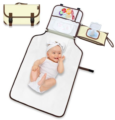 Tragbare Wickelunterlage, Faltbare Wickelunterlage für Unterwegs，Windeltasche mit Wickelunterlage für unterwegs Babys Wickeln auf Reisen Wickeltisch