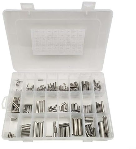 280 pasadores de chaveta, pasadores elásticos de acero inoxidable M1.5-M8 pasador de resorte hueco fijo para mecánicos