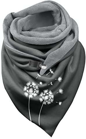 TianWlio Écharpe Femme Triangle Automne Hiver Chic Châles Réchauffante Triangulaire Foulard Doux Impression Confortable Enveloppement Classique Scarf Décontracté Personnalisée Echarpe avec Boucle (D)