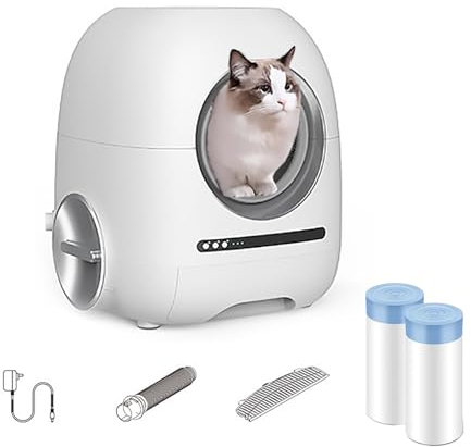 Pucaru Lettiera autopulente per Gatti, lettiera Automatica con monitoraggio Tramite App, Ventilazione Intelligente