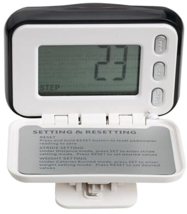 Accurate Step Counter Pedometer - Solar Pedometer with Waist Clip | Daily Goal Tracker with Large LCD Display, Lightweight Walking Pedometer for Adults, Kids and