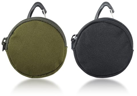 2 Mini Wallets, Cute Round Coin Purse, Simple Solid Color Coin Bag, Keychain Storage Bag, Convenient Outdoor Coin Purse