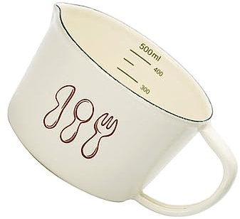Ciieeo Measuring Scale Baking Cup Enamel Drinking Cup Lightweight Easy to Clean