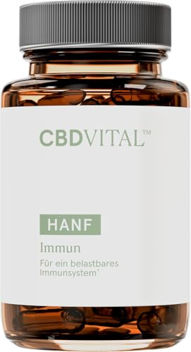 Immun Kapseln - für ein belastbares Immunsystem | Mit Zink, Vitamin D, Vitamin C, Selen, Hanfprotein, Holunder, Sternanis, Cistus, Ingwer u.v.m. | 60 Kapseln