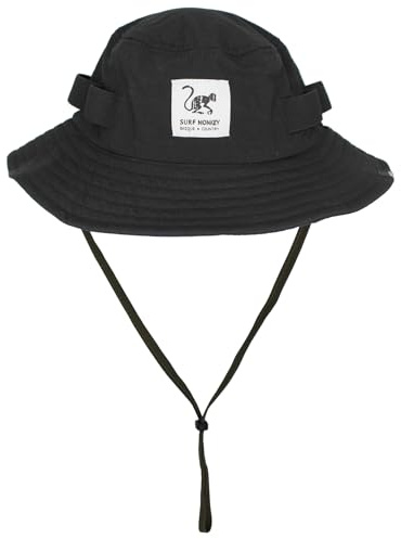 Avtagbart rep Safari-hatt/Upf50/vattentät/återvinningsbar/storlek S/M och L/XL, svart, L-XL
