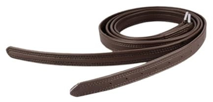 Sharplace 2pcs englischer 1,25 m Länge mit Edelstahlschnallen stabil einfach Pflege Reitfeder, Dunkelbraun