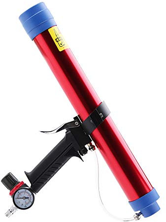 Pneumatic Glass Leim Dichtmittelpistole, Aluminiumlegierungs-Kessel-Luftpistole, die Hohe Effizienz, Aluminiumlegierung, Robust, kein Klebstoffüberlauf, Einen Großen Bereich