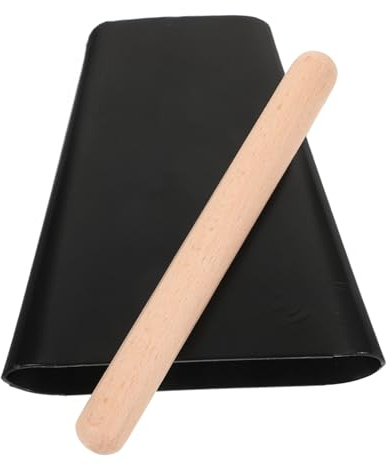 COOPHYA Cencerro De Metal Con Baqueta Para Percusión Infantil, Tamaño 4 Pulgadas, Instrumento Ruidoso y Portátil, Adecuado Para Animar Eventos Deportivos y Fiestas, Accesorio Práctico Para Batería