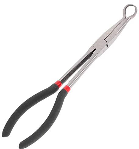 HOMSFOU 1 alicates de alargamiento de punta redonda para reparaciones de automóviles, tareas de cableado manual, diseño ergonómico con revestimiento para un agarre cómodo para espacios reducidos