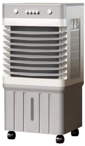 Aire Acondicionado Portatil Silencioso 3 en 1 Enfriador de Aire Evaporativo Sin Tubo Exterior 8L Tanque Agua 3 Velocidades Viento Temporizador 12H 120°Oscilación Ventilador para Hogar Oficin