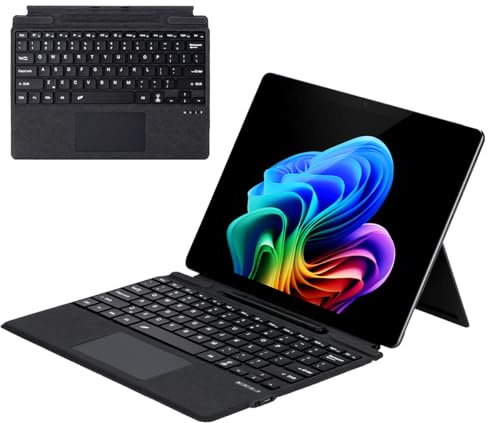 Sooguard Microsoft Surface Pro Keyboard for 11/10/9/8/X, 13 Ultra-Thin Detachable Bluetooth Type Cover with 7-Color Backlit, Multi-Touch Trackpad & Pen Holder