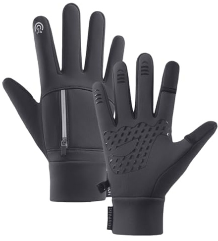 Winterhandschuhe für Herren – winddichte Fäustlinge, Laufhandschuhe, Winterhandschuhe, warm, Thermo, weiches Futter für Damen und Herren