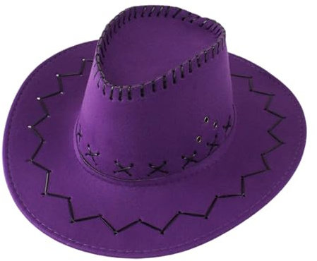 Cappello da Cowboy per Bambini Cappelli Western Morbidi Classici Cappelli da Cowgirl Cappello a Tesa Larga per Feste a Tema Compleanno Outfit attività