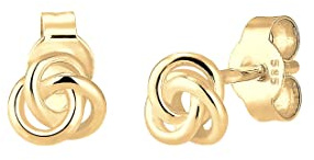 Elli Ohrringe Damen Ohrstecker Trend Knoten Hochwertig Filigran | 585 Gelbgold
