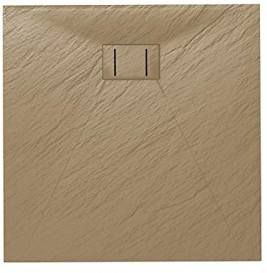 Piatto Doccia 80x80x2,6 CM Quadrato Tortora Effetto Pietra mod. Blend