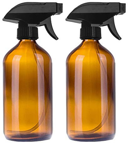 250 / 500ml grandes bouteilles vides en verre ambré avec Mist Trigger Noir pulvérisateur à jet bouchon de stockage for huile essentielle Nettoyage du produit DUOER (Size : 1PC 500ML)