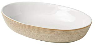 BRANDANI PIROFILA Reactive Cream Stoneware Misure: 30X22X6H