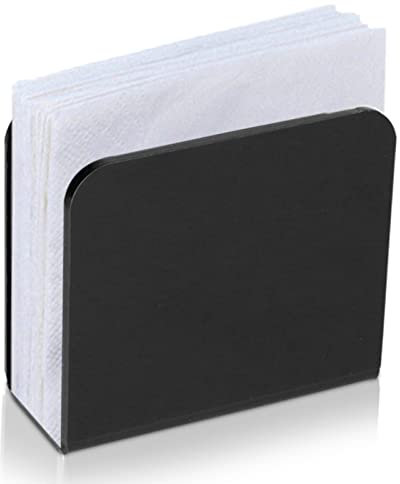 Cyrank Metall Serviettenhalter, Schwarz Serviettenspender für Tische, Freistehender Tischtuchspender für Küche, Serviettenhalter für Tischserviettenhalter, Restaurants, Gaststätten, Bars und Cafés