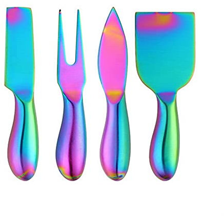 caihuashopping Käseschneider Käseschneider Edelstahl Käsemesser Set Käse Grinder Käse Slicer Gabel Schneiden Lebensmittelverarbeitungswerkzeuge Für Küche Kochen Käsehobel (Color : Multicolor)
