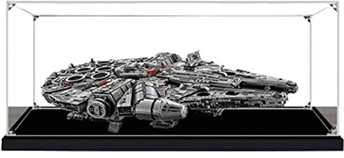 Acryl Vitrine Box Für Lego 75192 Millennium Falcon Konstruktionsspielzeug, Acryl Vitrine, Durchsichtige Display Box Mit Schwarzem Sockel Staubdichte Aufbewahrungsvitrine 85X65x25cm 3mm