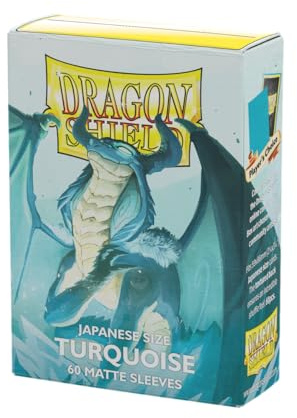Dragon Shield | Japanese Size Card Matte Sleeves | 60 CT - Smooth & Tough Premium TCG Sleeves - Compatible with Yu-Gi-Oh, Naruto, Cardfight & Vanguard | Turquoise - Players' Choice