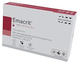 EMACRIT: 3 in 1 Multivitamin Supplement for Iron Deficiency (Anaemia), Improve Kidney Function & Support Immune System - Fast Absorption Mechanism