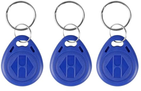 AOAMZ 50 x RFID-Abzeichen, 125 kHz, modifizierbar, Schlüsselanhänger, T5577/EM4305, beschreibbar, NFC Token, Nähe, Transponder, EM, ID Card für Sicherheitssystem, Farbe Blau