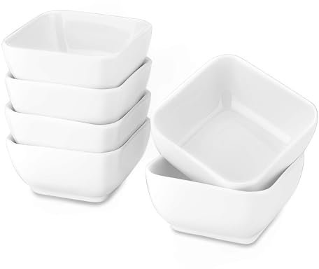 Anevios Juego de 6 Juego de Cuencos de Cerámica, Cuencos Aperitivos, Tazón de Inmersión para Salsa de Tomate, Soja, Salsa de Barbacoa, Salsas, Cereales o para Servir