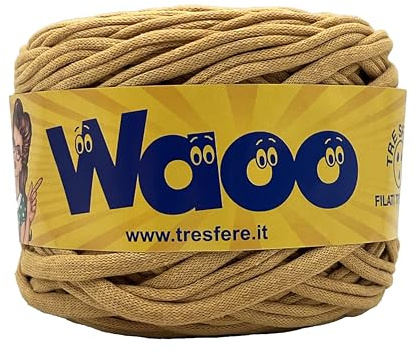 filati italiani fettuccia Waoo per borse in cotone ecologico a 500g-100m colori e spessori sempre regolari per realizzare le tue borse in tranquillita (mostarda - 24)