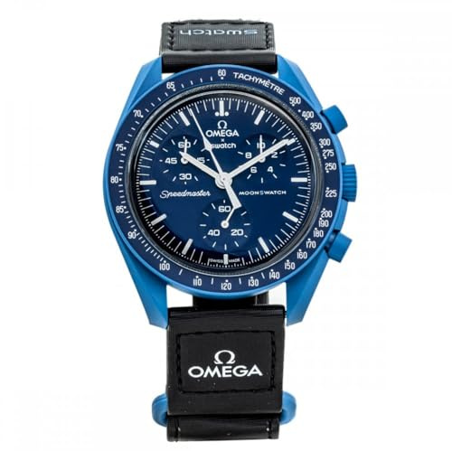 Swatch Omega x Moon Mission to Neptune Speedmaster Blau - Neu SO33N100